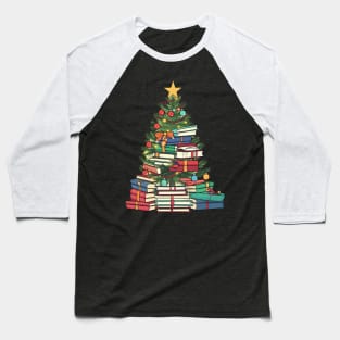 Bookworm Christmas Tree books Baseball T-Shirt